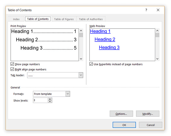 Create-table-of-contents-Word