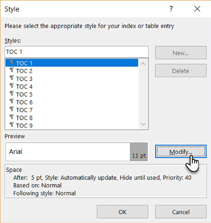 word-table-of-contents