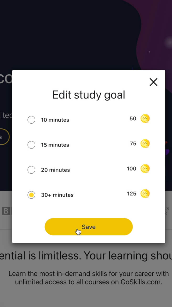GoSkills LMS gamification interface