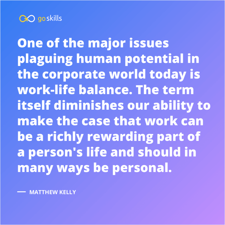 One of the major issues plaguing human potential in the corporate world today is work-life balance. 