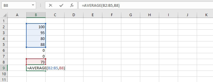 How to calculate average in Excel