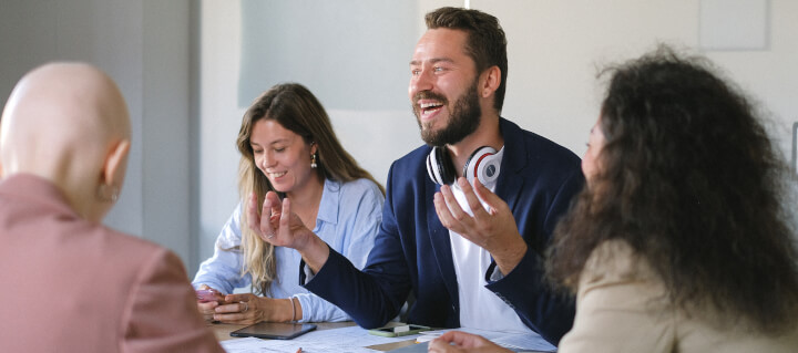 Group of colleagues collaborating