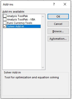 Excel Solver