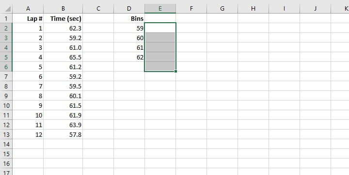 FREQUENCY Excel