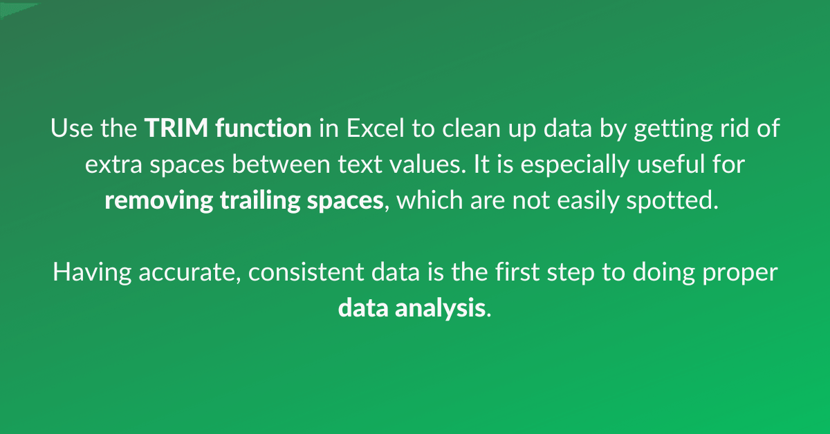 How to Use the TRIM Function in Excel GoSkills