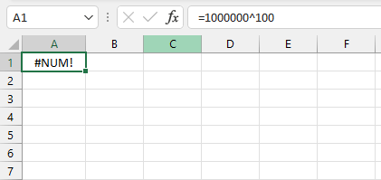 Common Excel Errors - #NUM! error