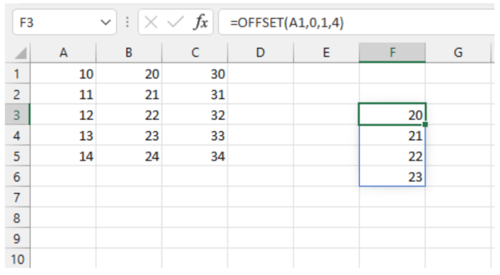 Excel offset GoSkills