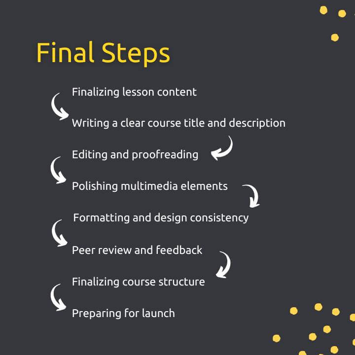 Steps to publish an online course