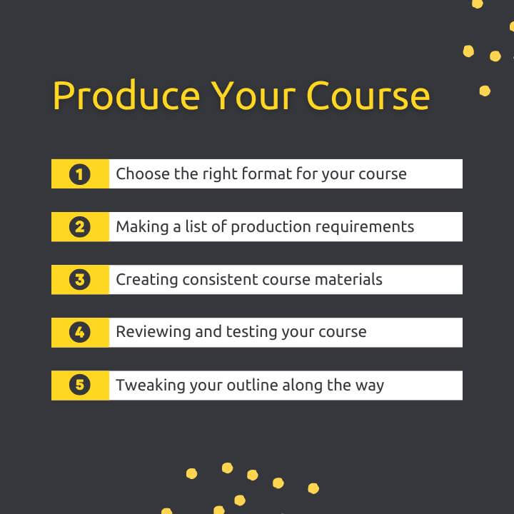 Steps to create an online course