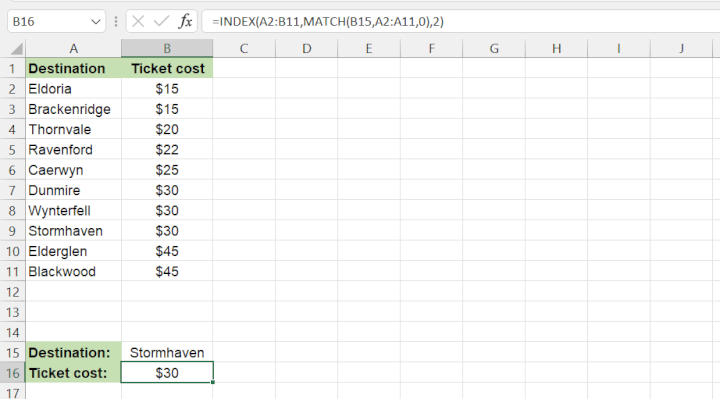 Excel nested INDEX/MATCH statement