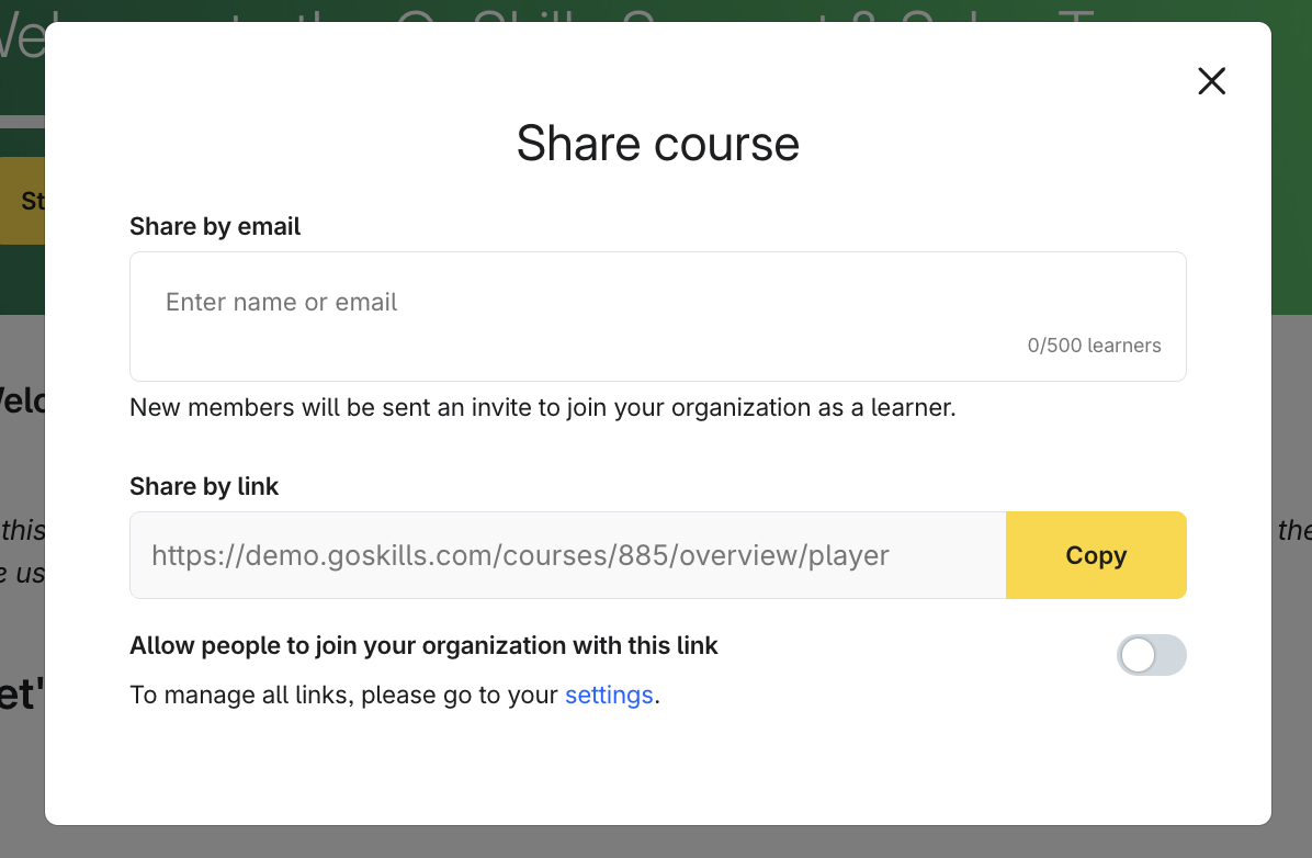 share course