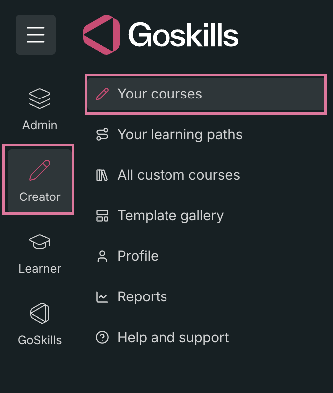 Your courses